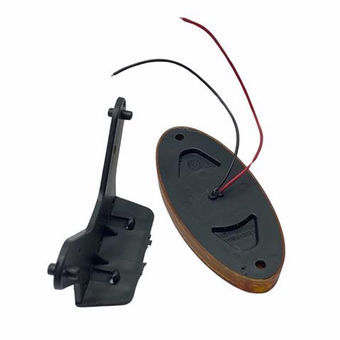 12V-24V YAN SİNYAL LAMBASI DORSE SİDE MARKER SARI OVAL (4 LEDLİ) (100*45 MM)