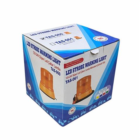 12V-24V ÇAKAR TEPE LAMBA LEDLİ SARI (145*145 MM)