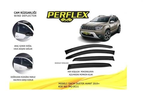 PERPLEX CAM RÜZGARLIĞI DACIA DUSTER 2019 > (4 AD)