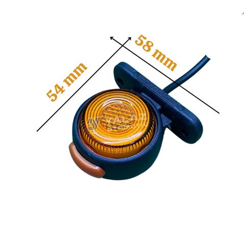 12V-24V TAKOZ LAMBASI MİNİ SARI-KIRMIZI (LEDLİ) (58*54 MM)