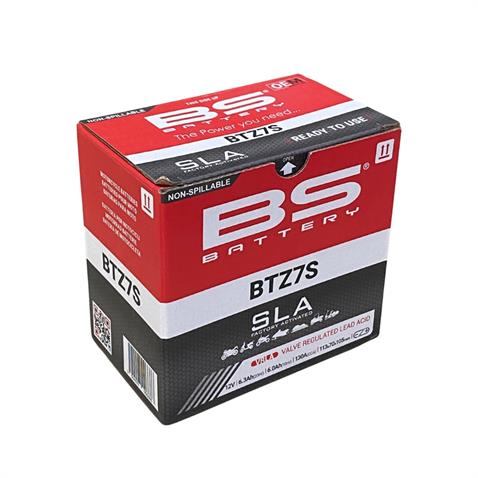 BS BATTERY 12V 6.3 AH MOTOSİKLET AKÜSÜ 130 A (EN) (113*70*105) (BTZ7S) (SLA)