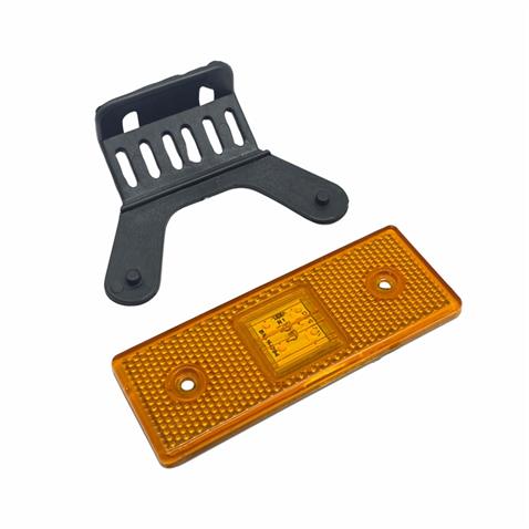 12V-24V YAN SİNYAL LAMBASI DORSE SİDE MARKER SARI (4 LEDLİ) (110*42 MM) E9