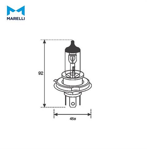 MARELLI 12V H4 AMPUL 100/80W P43T