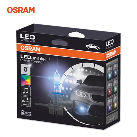 OSRAM 12V HB4 AMPUL (7 RENKLİ LED AMBİYANS--SESE DUYARLI-BLUETOOTH)