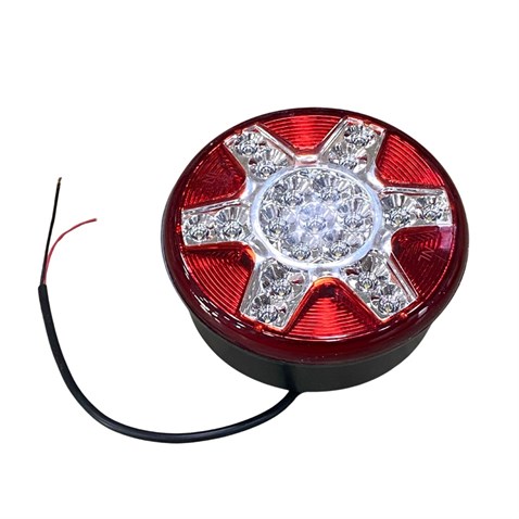24V GERİ VİTES LAMBASI LEDLİ (YUVARLAK) GÜLERYÜZ COBRA-MITSUBISHI-OTOKAR-TEMSA (122 MM)