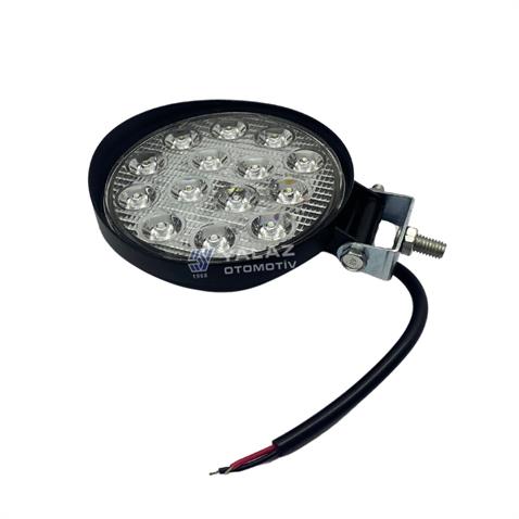 12V-24V ÇALIŞMA LAMBASI YUVARLAK (14 X 3W POWER LEDLİ) (112*125 MM)