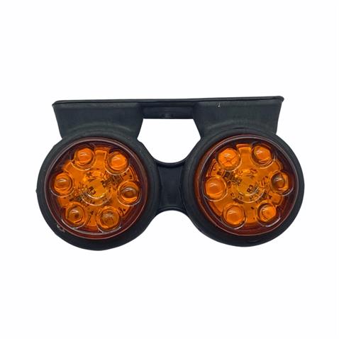 12V-24V TAKOZ LAMBASI MİNİ SARI-SARI (12 LEDLİ) (92*52 MM) (ÇİFTLİ)
