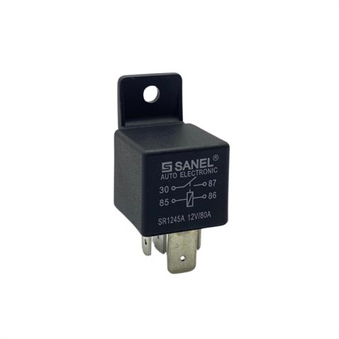 SANEL 12V RÖLE 4 UÇLU 80 A (70 A TİPİ) (2 UÇ KÜÇÜK / 2 UÇ BÜYÜK) (6.3 MM / 9.5 MM)