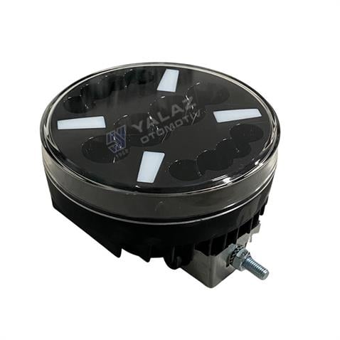 12V-24V LED LAMBA OFF-ROAD YUVARLAK (182*69 MM) (SİYAH) LEDLİ SARI-BEYAZ