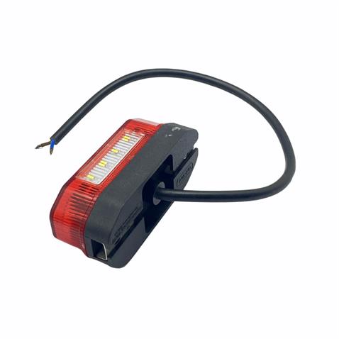 ÇERKEZ 10V-30V PLAKA-POZİSYON LAMBASI 4+4 LEDLİ (KIRMIZI) (90*37 MM) E ONAYLI