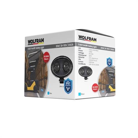 WOLFRAM 10V-110V CREE LED SPOT LAMBA (MAVİ NOKTA) (2 X 3W) (140*90*82 MM) FORKLİFT E9