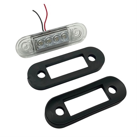 12V-24V PARMAK LAMBA 4-LEDLİ (KIRMIZI) (85*28 MM)