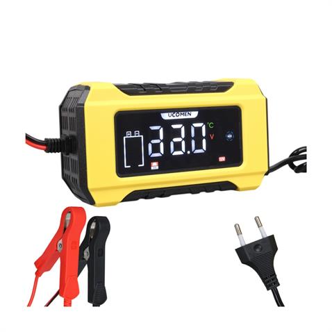 UCOMEN 12V ŞARJ REDRESÖRÜ (AKILLI AKÜ ŞARJ CİHAZI) OTOMATİK 6 A LCD BÜYÜK EKRAN SARI (+AGM/JEL)
