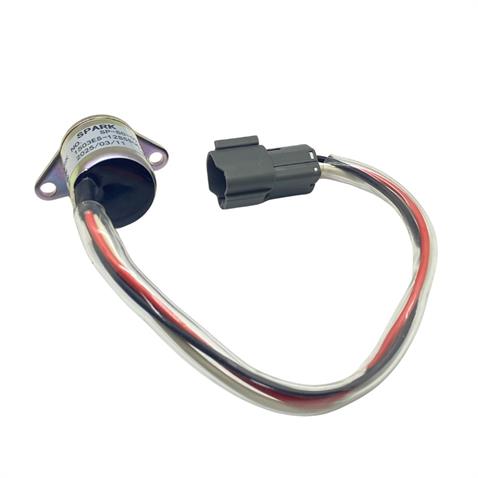 12V STOP SELENOİDİ KAYIK KULAKLI (KÜÇÜK TİP) (DÜZ MİL 12 MM) YANMAR