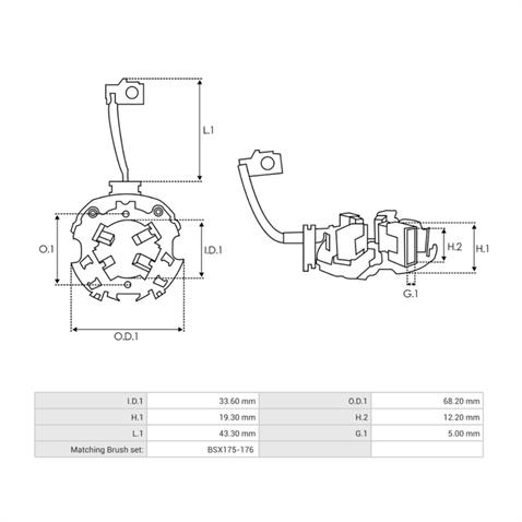 BOSCH MARŞ KÖMÜR YUVASI 46 MM 161 (R) (PLS)