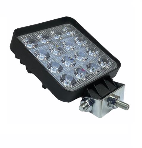 12V-80V ÇALIŞMA LAMBASI KARE (16 LEDLİ 48W) (-40°C+120°C) (108*108 MM) IP67