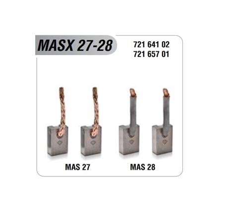 MEGA 24V MARŞ KÖMÜRÜ MAKO TİPİ MASX-27/28 (4 AD)