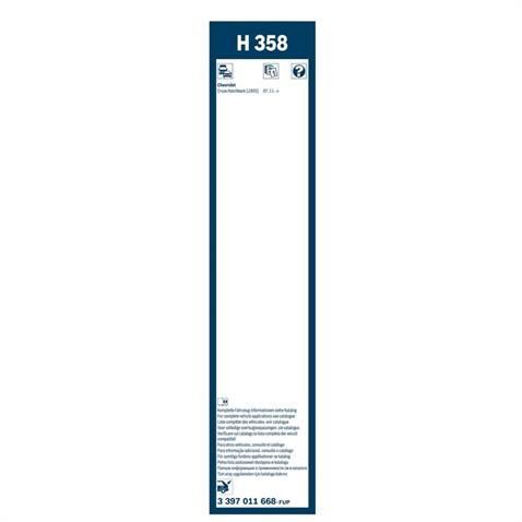 BOSCH SİLECEK SÜPÜRGESİ 350 MM PLS ARKA (H358) CHEVROLET CRUZE-SSANGYONG KORANDO