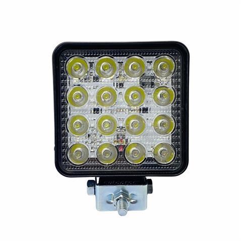 10V-80V ÇALIŞMA LAMBASI KARE (16 X 3W POWER LEDLİ) (107*107*49 MM)