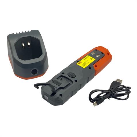 RICO EL FENERİ LEDLİ 600 LÜMEN (5 FONKSİYONLU) KIRMIZI ÇAKARLI MIKNATISLI ASKILI ŞARJLI STANDLI