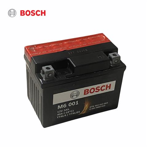 BOSCH 12V 3 AH MOTOSİKLET AKÜSÜ AGM 40 A (EN) (113*70*85) (M6 001) (YT4L-4) (YT4L-BS)