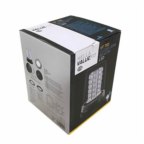 HELLA 12V-24V DÖNER-ÇAKAR TEPE LAMBA LEDLİ (ŞEFFAF CAM-SARI) (FONKSİYONLU) (165*185 MM)