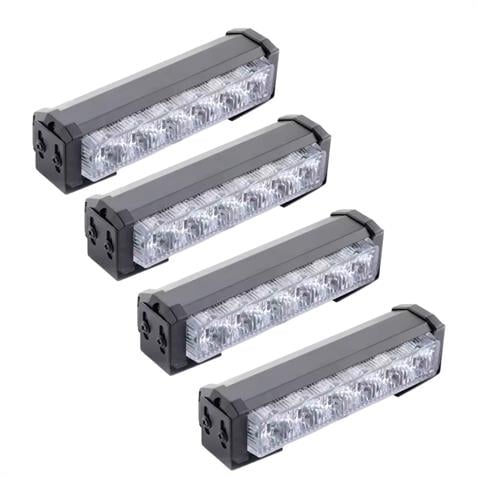 9V-36V ESCORT ÇAKAR FLAŞ LED LAMBA 8 FONKSİYONLU (ŞEFFAF) (SARI/SARI) (4 ADET) (159*38 MM)