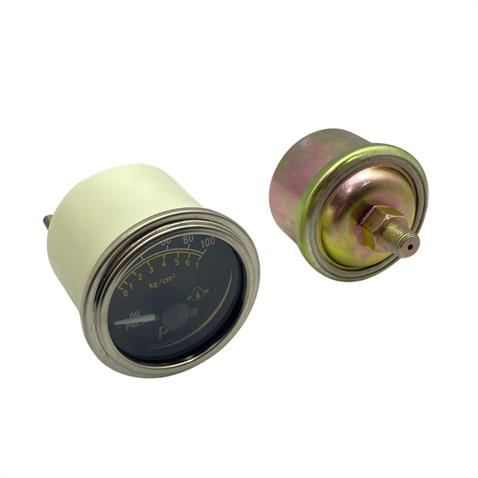 24V YAĞ SAATİ-ATOM YAĞ MÜŞÜRÜ (0-100 PSİ / 0-7 BAR) (M10*1) (52 MM) İŞ MAKİNASI