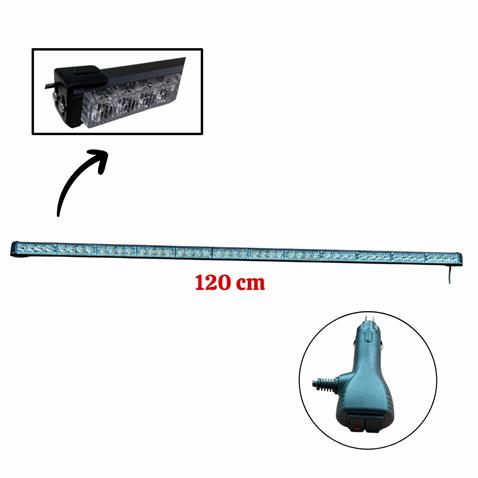 12-24V LED BAR OFF-ROAD SARI ÇAKARLI (ÇAKAR TEPE LAMBA) (120 CM)