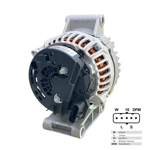 24V ALTERNATÖR DİNAMO 150 A (5 FİŞ SOKETLİ) (W-L-15-S-DFM) MERCEDES ATEGO/ACTROS/AROCS/AXOR
