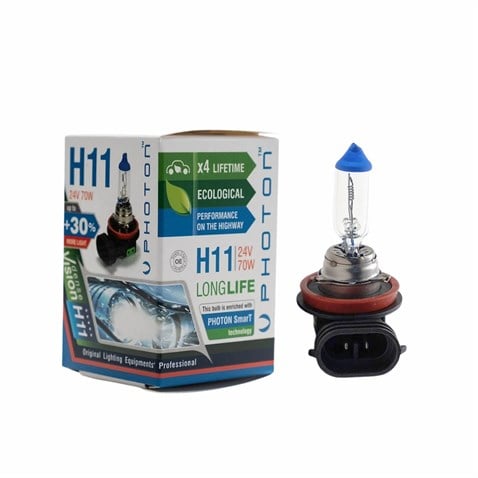 PHOTON 24V H11 AMPUL 70W +%30 FAZLA IŞIK (UZUN ÖMÜRLÜ)