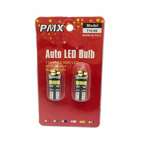 12V DİPSİZ AMPUL T10 (9 LEDLİ) BEYAZ 6000K CANBUS (2 AD)