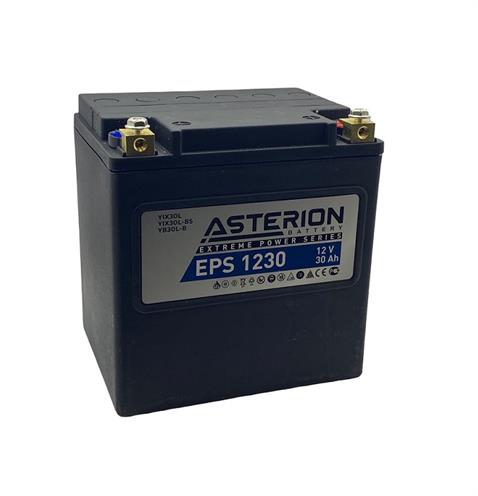 ASTERION 12V 30 AH MOTOSİKLET AKÜSÜ AGM SİYAH (168*126*175 MM) (YIX30L-BS)