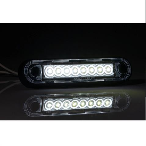 FRISTOM 12V-36V PARMAK LAMBA 8-LEDLİ KABLOLU BEYAZ (120*28 MM) E9