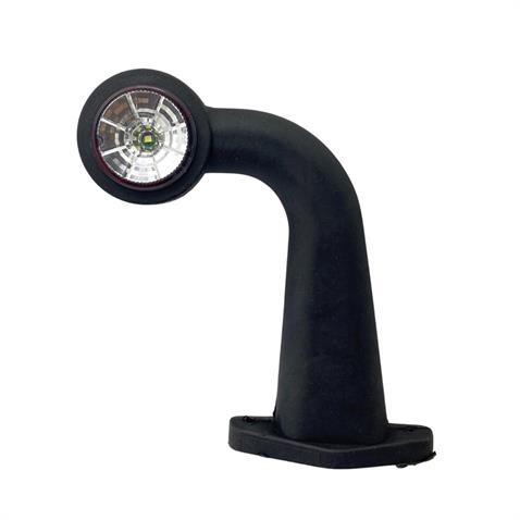 FRISTOM 12V-30V BOYNUZ TAKOZ LAMBASI UZUN EĞRİ (LEDLİ) (180 MM) E9