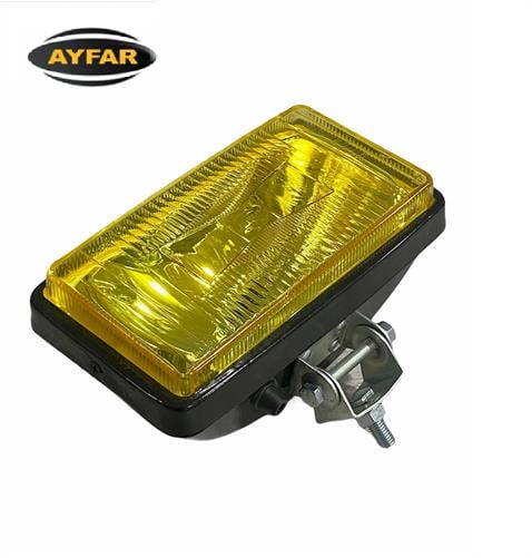 AYFAR SİS LAMBASI DİKDÖRTGEN BÜYÜK SARI METAL (KAPAKSIZ) (DESENLİ CAM) (223*127*96 MM)