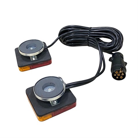 9V-30V STOP LAMBASI KARE (LEDLİ) (4 FONKSİYONLU) (MIKNATISLI) (103*103 MM) (2 AD)