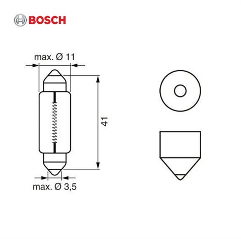 BOSCH 12V SOFİT AMPUL 10W UZUN TİP (41 MM)