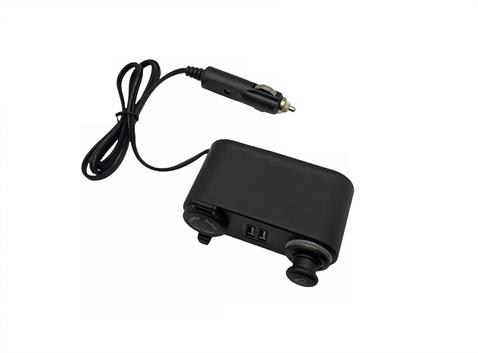 12V 120W ÇAKMAK SOKETİ (ENERJİ SOKETİ) (ÇAKMAK + USB 2 ŞARJLI 6A) (KABLOLU)