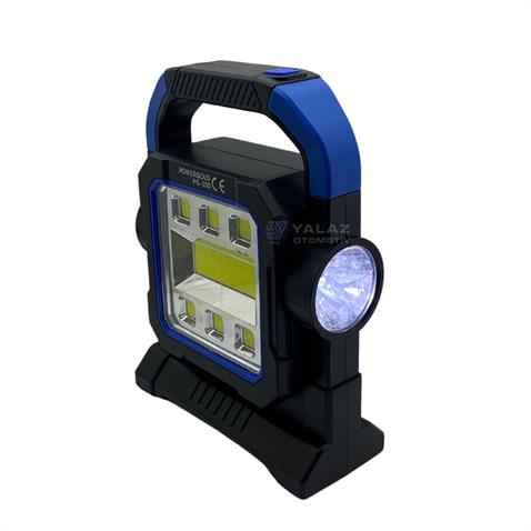 KAMP LAMBASI-FENERİ LEDLİ (FONKSİYONLU) (USB ŞARJLI-GÜNEŞ ENERJİLİ) (200*140 MM)