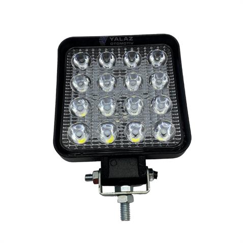 8V-110V ÇALIŞMA LAMBASI KARE (16 LEDLİ 48W) (108*108*28 MM) 