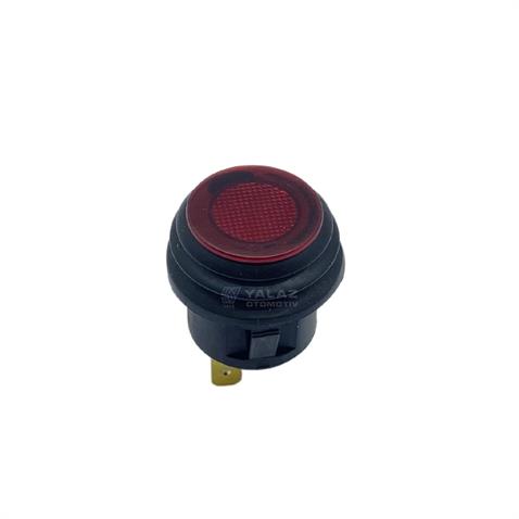 12V BUTON PLS (KALICI) (ON-OFF) (3 FİŞLİ) (20 MM) (KÖRÜKLÜ) KIRMIZI