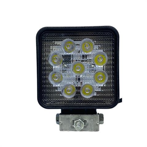 9V-48V ÇALIŞMA LAMBASI (9 X 3W POWER LEDLİ) KARE (105*105 MM)