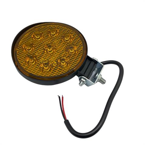 10V-30V ÇALIŞMA LAMBASI 9 X 3W POWER LEDLİ YUVARLAK (115*128 MM) SARI