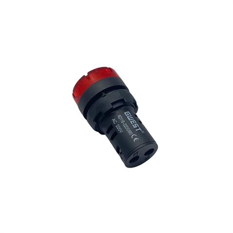 220V AC BUZZER KORNA (LED IŞIK İKAZLI KIRMIZI) (22/29.5 MM)
