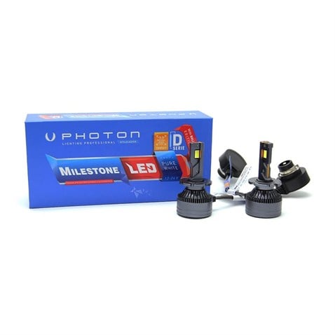 PHOTON 12V-85V D4S/D4R CSP LED XENON FAR AMPUL SETİ 6000K 12000 LÜMEN (MİLESTONE) 