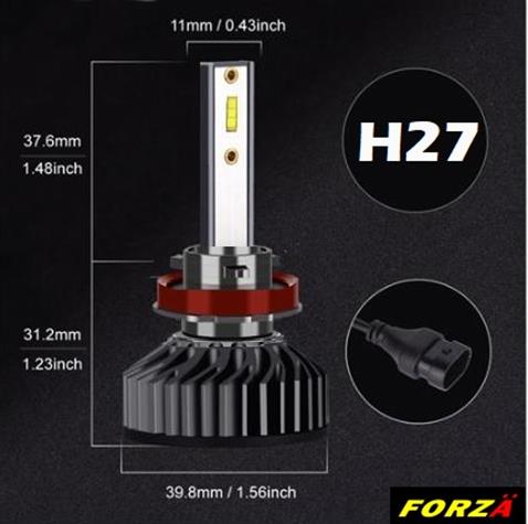 12V H27 CSP LED XENON FAR AMPUL SETİ 55W 6000K 6000 LÜMEN CANBUS