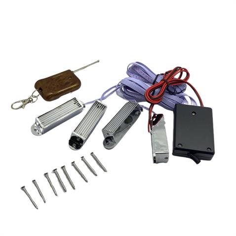 12V ESCORT ÇAKAR FLAŞ LED LAMBA KROM FONKSİYONLU KUMANDALI BEYAZ (3 LEDLİ) (4 AD)