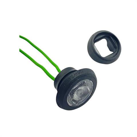 FRISTOM 12V-24V GÖZ-AYNA ALTI-GÜNDÜZ SÜRÜŞ LAMBASI LED YEŞİL (ÇAP:20 MM) E9