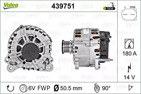 VALEO 12V ALTERNATÖR DİNAMO 180 A (L-DFM) AUDI-SEAT-SKODA-VW 
